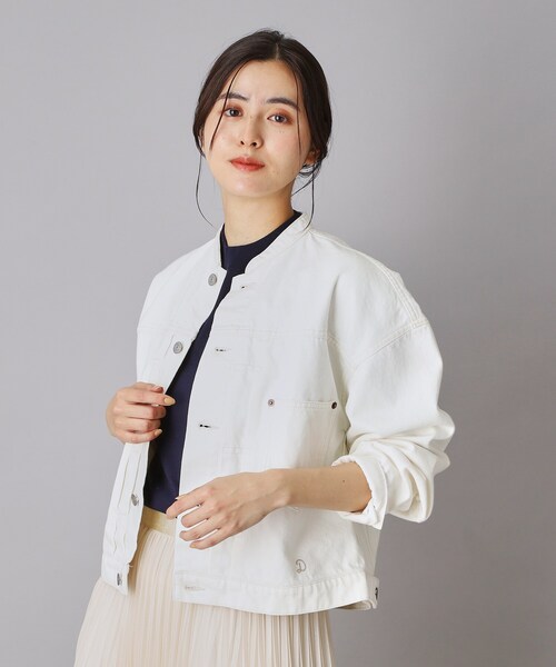 DRESSTERIOR(ドレステリア)の「【ウォッシャブル】バンドカラー ホワイトGジャン(デニムジャケット・レディース・オフホワイト・34/36/38)」の11枚目の写真