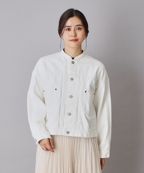 DRESSTERIOR(ドレステリア)の「【ウォッシャブル】バンドカラー ホワイトGジャン(デニムジャケット・レディース・オフホワイト・34/36/38)」の12枚目の写真
