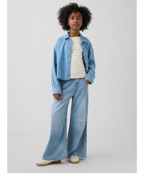 GAP(ギャップ)の「ウルトラソフト ローライズ バギーデニム (キッズ)(デニムパンツ・キッズ・インディゴブルー・130cm/120cm/110cm/140cm/150cm/160cm)」の2枚目の写真