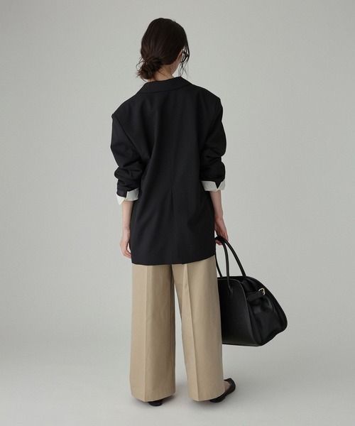 BABYLONE（バビロン）の「オーバーシングルジャケット（テーラードジャケット・レディース・ブラック/ベージュ・フリー）」の9枚目の写真