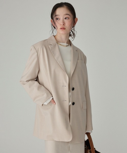 BABYLONE（バビロン）の「オーバーシングルジャケット（テーラードジャケット・レディース・ブラック/ベージュ・フリー）」の10枚目の写真