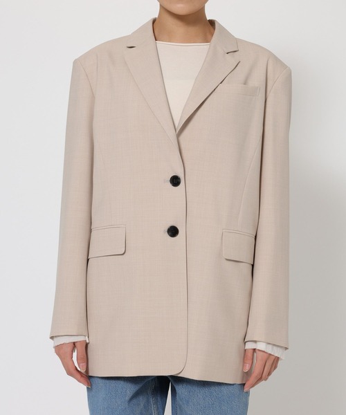 BABYLONE（バビロン）の「オーバーシングルジャケット（テーラードジャケット・レディース・ブラック/ベージュ・フリー）」の17枚目の写真