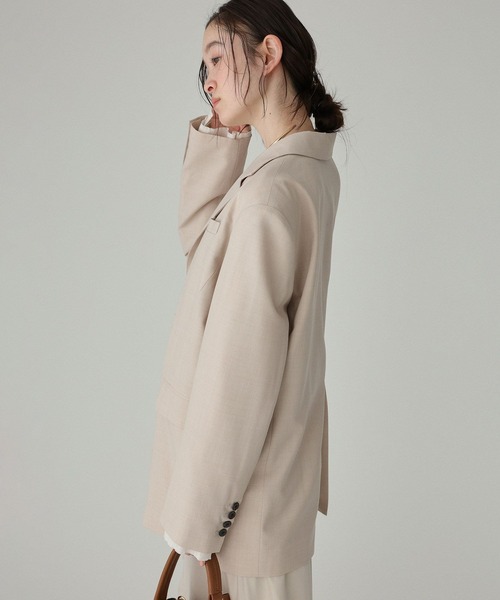 BABYLONE（バビロン）の「オーバーシングルジャケット（テーラードジャケット・レディース・ブラック/ベージュ・フリー）」の12枚目の写真