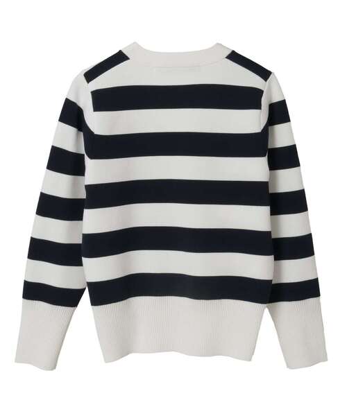 Tiara(ティアラ)の「Vネックコンパクトニット(ニット/セーター・レディース・ホワイト×ネイビー/ベージュ/オレンジ・FREE)」の6枚目の写真