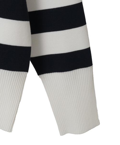 Tiara(ティアラ)の「Vネックコンパクトニット(ニット/セーター・レディース・ホワイト×ネイビー/ベージュ/オレンジ・FREE)」の8枚目の写真