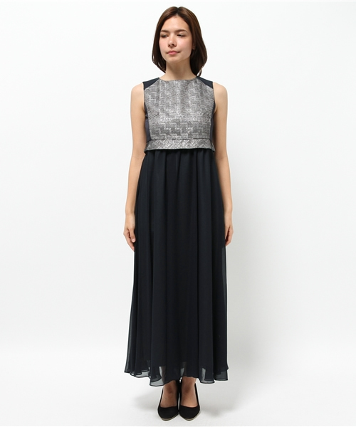 URBAN RESEARCH(アーバンリサーチ)の「COUTURE MAISON フロントツイードロングワンピース(ドレス・レディース・ブルー系その他/ブラック系その他・38)」の8枚目の写真