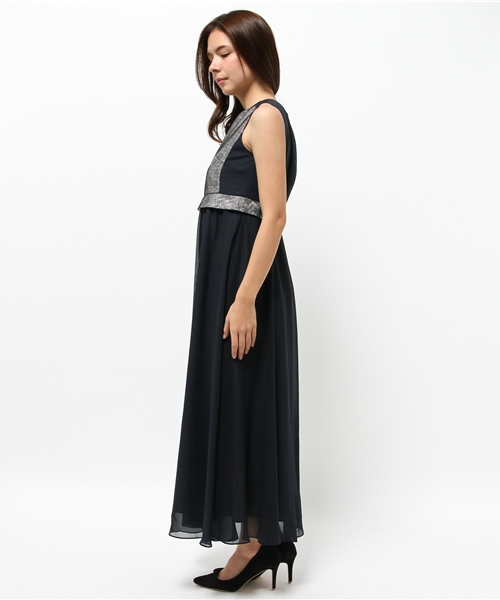 URBAN RESEARCH(アーバンリサーチ)の「COUTURE MAISON フロントツイードロングワンピース(ドレス・レディース・ブルー系その他/ブラック系その他・38)」の9枚目の写真