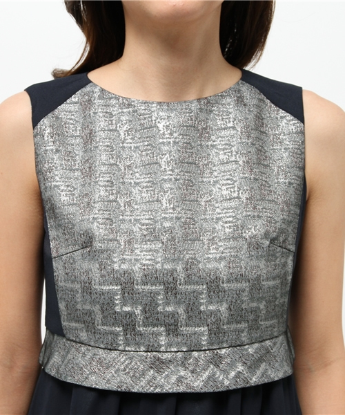 COUTURE MAISON　ワンピース ドレス COUTURE MAISON ウエストクロスワンピース(38 ネイビー): ドレス