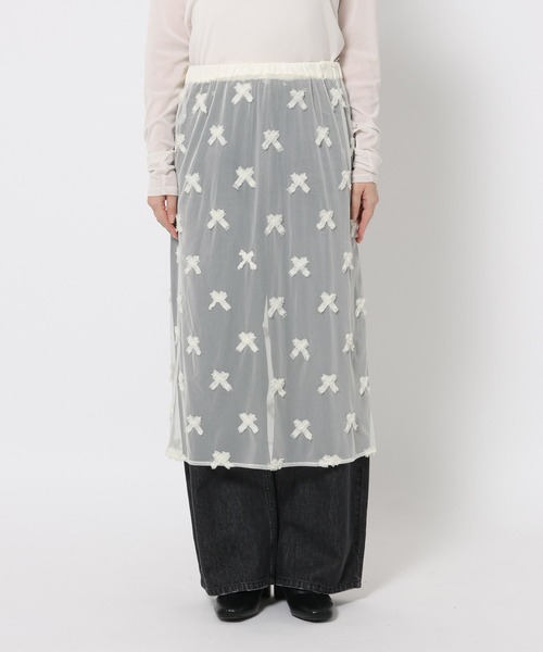 LOWRYS FARM（ローリーズファーム）の「アソートレイヤードスカート 643600（スカート・レディース・ホワイト/ブラック・FREE）」の11枚目の写真