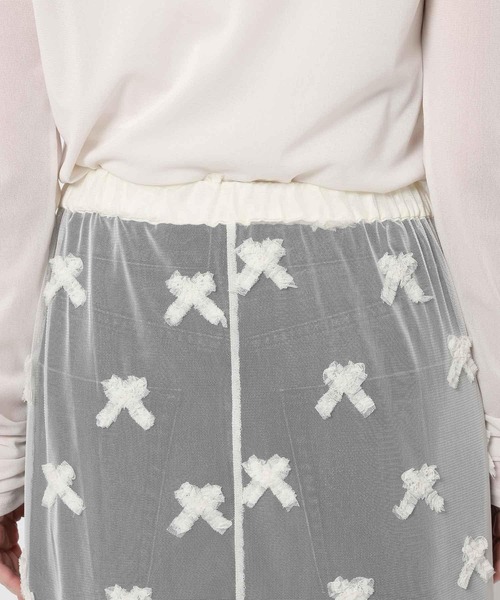 LOWRYS FARM（ローリーズファーム）の「アソートレイヤードスカート 643600（スカート・レディース・ホワイト/ブラック・FREE）」の6枚目の写真
