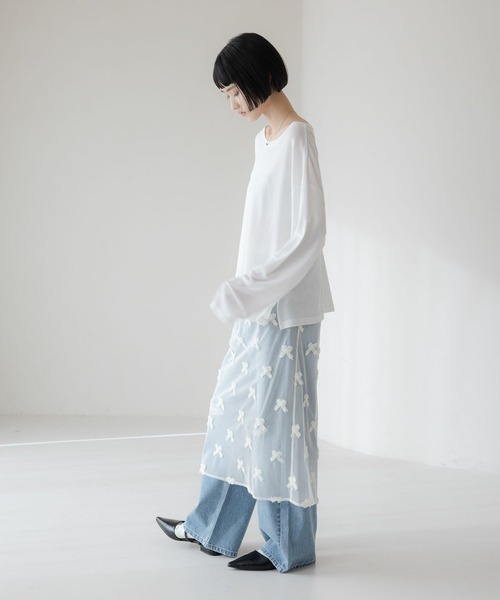 LOWRYS FARM（ローリーズファーム）の「アソートレイヤードスカート 643600（スカート・レディース・ホワイト/ブラック・FREE）」の13枚目の写真