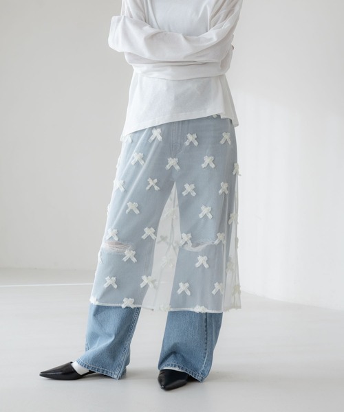 LOWRYS FARM（ローリーズファーム）の「アソートレイヤードスカート 643600（スカート・レディース・ホワイト/ブラック・FREE）」の19枚目の写真