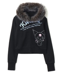 atmos pink x KUROMI Faux Fur Zip Up Hoodie / アトモスピンク クロミ フォー ファー ジップアップ フーディ 【SP】