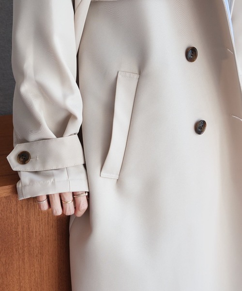 reca(レカ)の「ツイルトレンチコート(トレンチコート・レディース・ライトベージュ/ベージュ/ネイビー・FREE)」の12枚目の写真