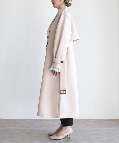 reca(レカ)の「ツイルトレンチコート(トレンチコート・レディース・ライトベージュ/ベージュ/ネイビー・FREE)」の20枚目の写真
