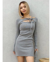 EVRIS | カットアウトニットミニワンピース(ワンピース)