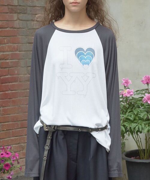 セール】【Geek Office / ギークオフィス】OPEN YY / I LOVE YY RAGLAN
