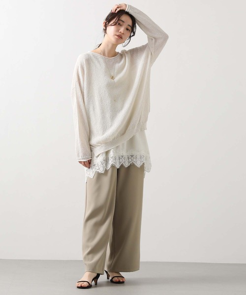 Gready Brilliant(グレディブリリアン)の「イージーセミワイドパンツ(その他パンツ・レディース・アイボリー/ブラック/ベージュ・36/38)」の21枚目の写真