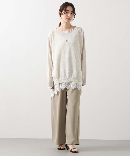 Gready Brilliant(グレディブリリアン)の「イージーセミワイドパンツ(その他パンツ・レディース・アイボリー/ブラック/ベージュ・36/38)」の18枚目の写真