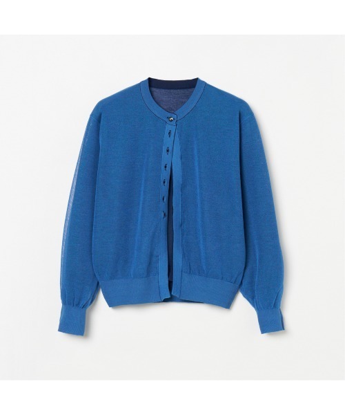 HELIOPOLE(エリオポール)の「LAYERED KNIT REVERSIBLE GARDIGAN(ニット/セーター・レディース・ライトグレー/イエロー/ネイビー・38)」の14枚目の写真