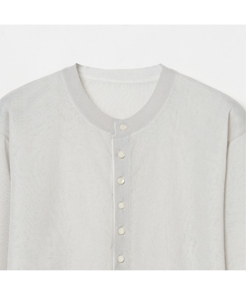 HELIOPOLE(エリオポール)の「LAYERED KNIT REVERSIBLE GARDIGAN(ニット/セーター・レディース・ライトグレー/イエロー/ネイビー・38)」の5枚目の写真