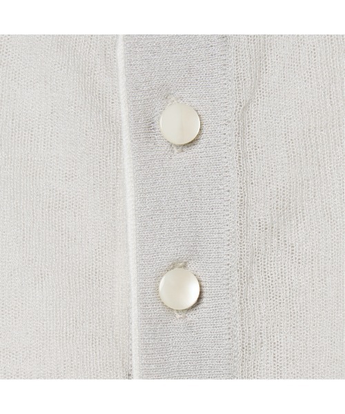 HELIOPOLE(エリオポール)の「LAYERED KNIT REVERSIBLE GARDIGAN(ニット/セーター・レディース・ライトグレー/イエロー/ネイビー・38)」の8枚目の写真