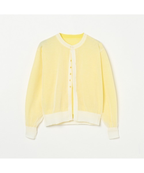 HELIOPOLE(エリオポール)の「LAYERED KNIT REVERSIBLE GARDIGAN(ニット/セーター・レディース・ライトグレー/イエロー/ネイビー・38)」の19枚目の写真