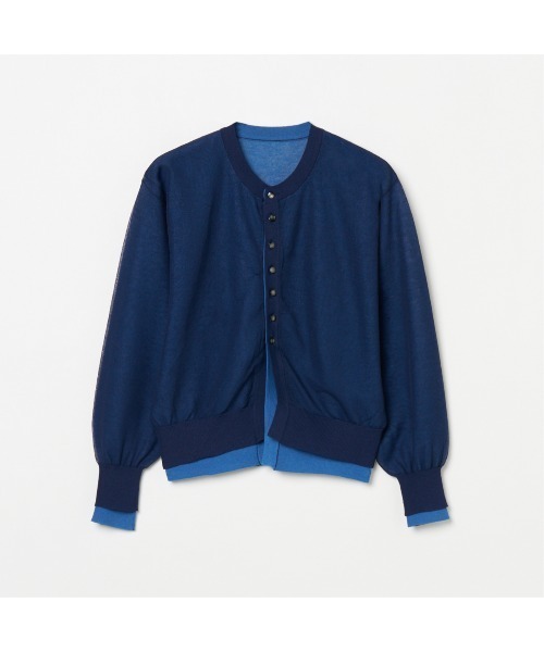 HELIOPOLE(エリオポール)の「LAYERED KNIT REVERSIBLE GARDIGAN(ニット/セーター・レディース・ライトグレー/イエロー/ネイビー・38)」の10枚目の写真