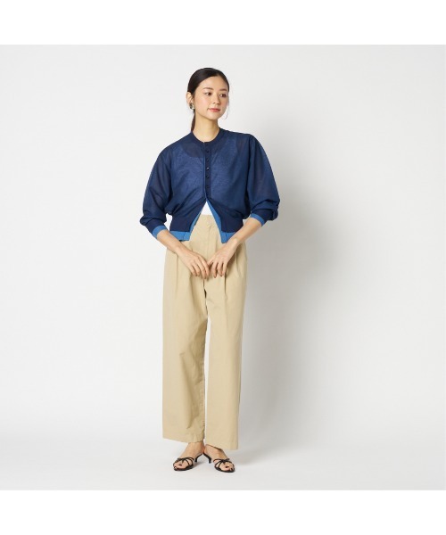 HELIOPOLE(エリオポール)の「LAYERED KNIT REVERSIBLE GARDIGAN(ニット/セーター・レディース・ライトグレー/イエロー/ネイビー・38)」の13枚目の写真