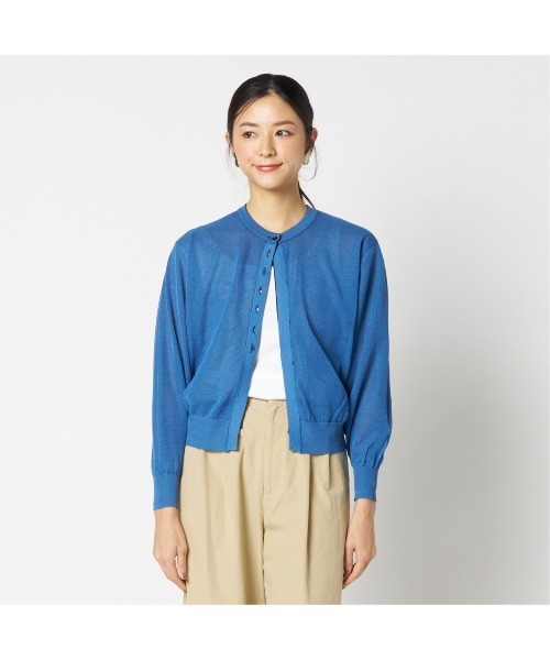 HELIOPOLE(エリオポール)の「LAYERED KNIT REVERSIBLE GARDIGAN(ニット/セーター・レディース・ライトグレー/イエロー/ネイビー・38)」の15枚目の写真