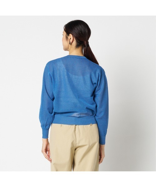HELIOPOLE(エリオポール)の「LAYERED KNIT REVERSIBLE GARDIGAN(ニット/セーター・レディース・ライトグレー/イエロー/ネイビー・38)」の16枚目の写真