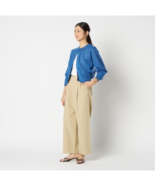 HELIOPOLE(エリオポール)の「LAYERED KNIT REVERSIBLE GARDIGAN(ニット/セーター・レディース・ライトグレー/イエロー/ネイビー・38)」の17枚目の写真