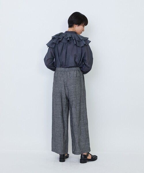 LOISIR(ロワズィール)の「【MTサイズ有り】バンブーリネンイージーパンツ(その他パンツ・レディース・グレー・M/MT)」の5枚目の写真