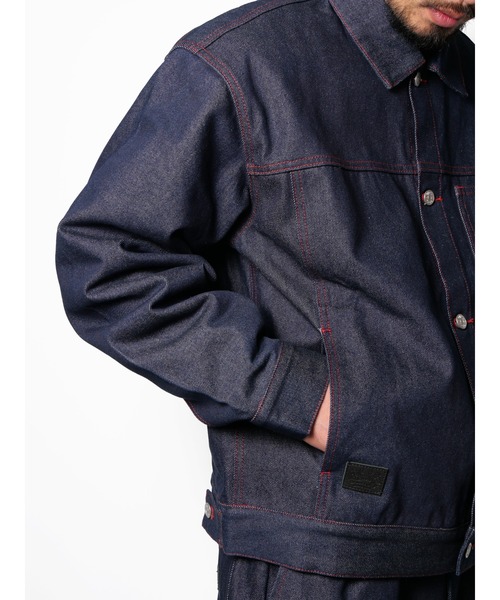 Cheers(チアーズ)の「(R) DENIM JACKET(デニムジャケット・メンズ・ブラック/ネイビー・XL/L/M)」の4枚目の写真