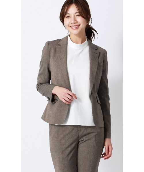 AOYAMA（アオヤマ）の「ハイネックバックコンシャスブラウス｜通勤＆オフィス＆入卒＆セレモニー＆オケージョン｜（シャツ/ブラウス・レディース・ホワイト×ブラック/ベージュ×ブラック・M/L）」の11枚目の写真