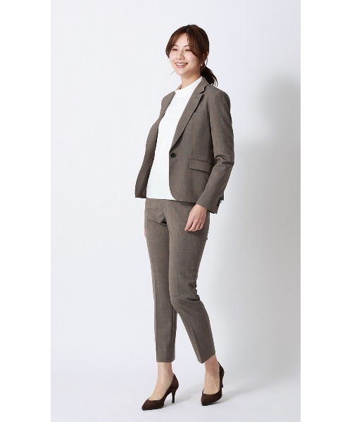 AOYAMA（アオヤマ）の「ハイネックバックコンシャスブラウス｜通勤＆オフィス＆入卒＆セレモニー＆オケージョン｜（シャツ/ブラウス・レディース・ホワイト×ブラック/ベージュ×ブラック・M/L）」の12枚目の写真