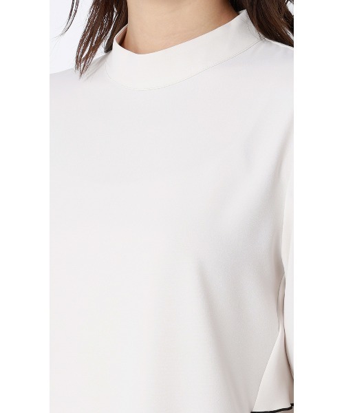 AOYAMA（アオヤマ）の「ハイネックバックコンシャスブラウス｜通勤＆オフィス＆入卒＆セレモニー＆オケージョン｜（シャツ/ブラウス・レディース・ホワイト×ブラック/ベージュ×ブラック・M/L）」の19枚目の写真