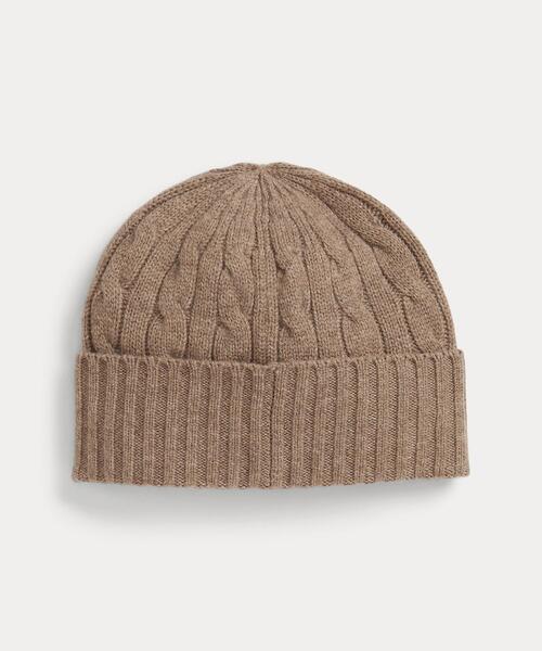 POLO RALPH LAUREN（ポロ ラルフ ローレン）の「Polo ベア ウールカシミヤ ビーニー（ニットキャップ/ビーニー・メンズ・ブラウン・ONE）」の2枚目の写真