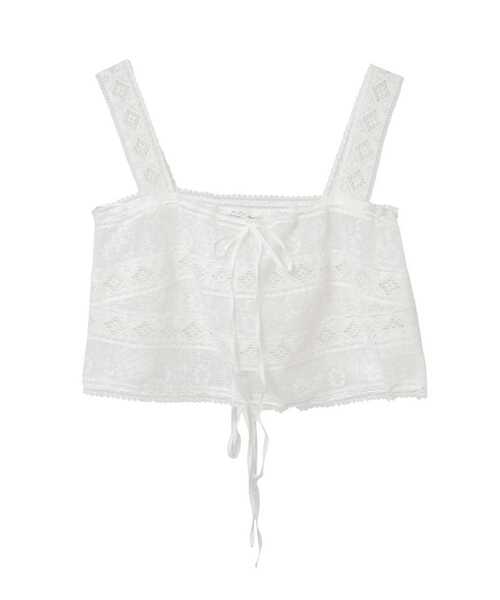 Tiara(ティアラ)の「【Bilitis dix-sept ans/ビリティス・ディセッタン】Lace Combination Camisole(シャツ/ブラウス・レディース・ホワイト・FREE)」の1枚目の写真