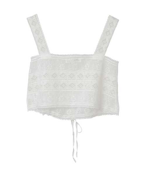 Tiara(ティアラ)の「【Bilitis dix-sept ans/ビリティス・ディセッタン】Lace Combination Camisole(シャツ/ブラウス・レディース・ホワイト・FREE)」の2枚目の写真