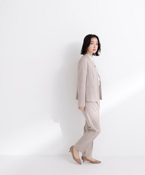 NATURAL BEAUTY BASIC(ナチュラルビューティーベーシック)の「◇リネンライク SETUP ノーカラージャケット(ノーカラージャケット・レディース・ブラウン/ベージュ・SMALL/MEDIUM/LARGE)」の13枚目の写真