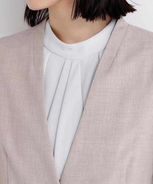 NATURAL BEAUTY BASIC(ナチュラルビューティーベーシック)の「◇リネンライク SETUP ノーカラージャケット(ノーカラージャケット・レディース・ブラウン/ベージュ・SMALL/MEDIUM/LARGE)」の17枚目の写真
