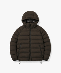 [ダックダウンver.] ライトウェイトフードダックダウンパディングジャケットブラウン COOSJP051BROWN