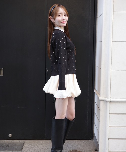 EIMY ISTOIRE（エイミーイストワール）の「サテンバルーンスカート（スカート・レディース・ホワイト/ブラック・38/36）」の8枚目の写真