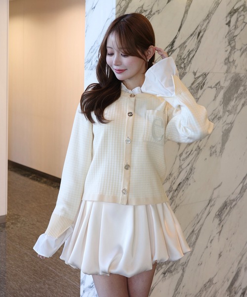 EIMY ISTOIRE（エイミーイストワール）の「サテンバルーンスカート（スカート・レディース・ホワイト/ブラック・38/36）」の11枚目の写真