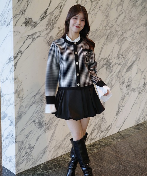 EIMY ISTOIRE（エイミーイストワール）の「サテンバルーンスカート（スカート・レディース・ホワイト/ブラック・38/36）」の10枚目の写真