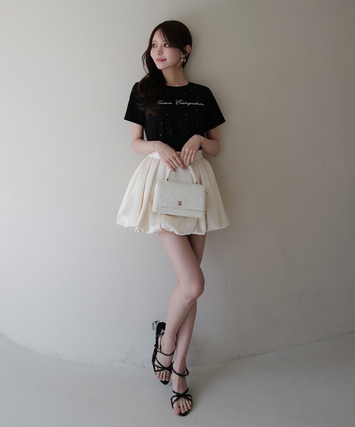 EIMY ISTOIRE(エイミーイストワール)の「サテンバルーンスカート(スカート・レディース・ホワイト/ブラック・38/36/34)」の21枚目の写真