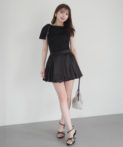 EIMY ISTOIRE(エイミーイストワール)の「サテンバルーンスカート(スカート・レディース・ホワイト/ブラック・38/36/34)」の22枚目の写真