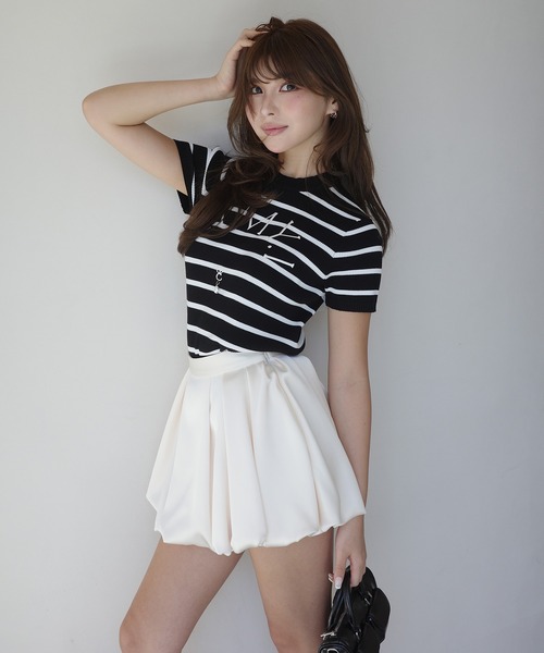 EIMY ISTOIRE(エイミーイストワール)の「サテンバルーンスカート(スカート・レディース・ホワイト/ブラック・38/36/34)」の13枚目の写真