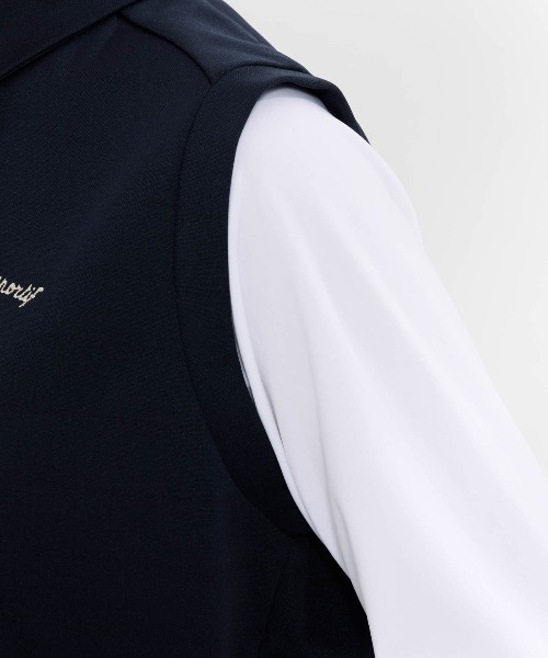 le coq sportif GOLF（ルコックスポルティフゴルフ）の「スウェットベスト＋アンダーセット（スウェット・レディース・ネイビー/オレンジ・XL/L/M/S/3L）」の7枚目の写真